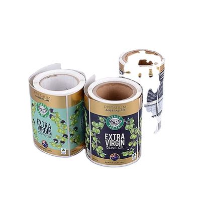 Adhesive Die Cut CMYK Pantone Logo Label Sticker Cetak Kustom