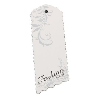 Persegi Panjang Timbul Debossed Logo Daur Ulang Hang Tag 300gsm Karton