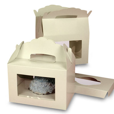 Kotak Kemasan Makanan Kustom CupCake Takeaway yang Dapat Didaur Ulang Spot UV