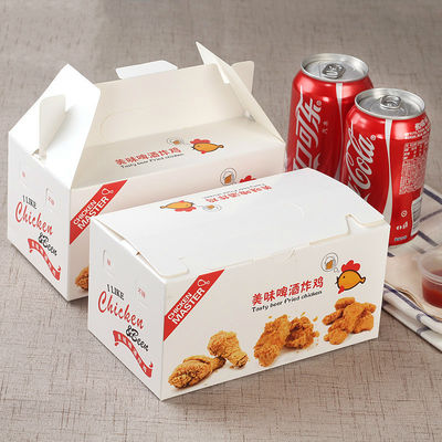 Kotak Kemasan Makanan Kustom 400gsm Sekali Pakai Lipat Ayam Goreng