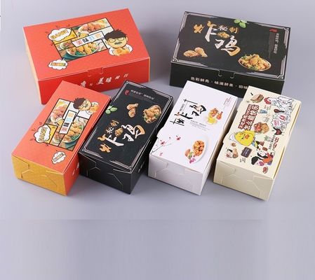 Ivory Borad Anti Minyak BOPP Pernis Kotak Ayam Goreng Segel