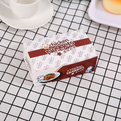 Ivory Borad Anti Minyak BOPP Pernis Kotak Ayam Goreng Segel