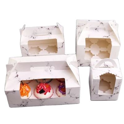 OEM ODM Lipat 420gsm Kertas Kraft Kotak Kue Mewah Warna Kustom