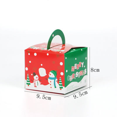 Kotak Kemasan Makanan Kustom Pernis Kue Natal Dengan Jendela