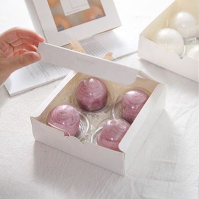 C2S Kertas Seni White Bakery Box Window Pie ​​Dibungkus Dengan Indah