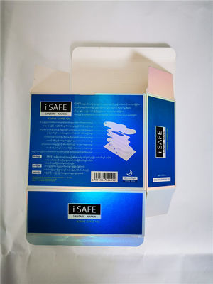 OEM CMYK Printing Kotak Kemasan Kosmetik 350gsm Silver Card