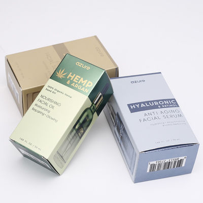 CMYK 350gsm Silver Card Parfum Botol Kemasan Logo Kotak Cetak