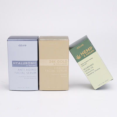 CMYK 350gsm Silver Card Parfum Botol Kemasan Logo Kotak Cetak