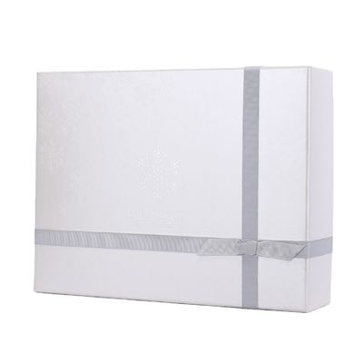 Kotak Kemasan Pakaian Papan Abu-abu 1100g Kertas Seni Putih 128gsm