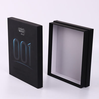 Tutup Dan Alas Kotak Hadiah Pria Mewah Exquisit Rectangle Black Matte Men