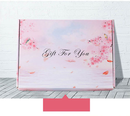Offset Flexo Printing Custom Clothing Kotak Kemasanes Pink Corrugated