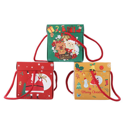 Full Print PMS CMYK Kotak Kertas Ramah Lingkungan Hias Natal