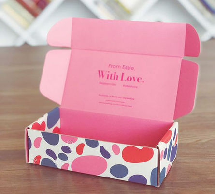 Emballage Corrugated 300gsm 2mm FBB Pink Mailing Boxes Logo Kustom