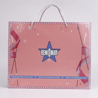 Sesuaikan Bungkus Kado Pakaian 300gsm Kraft Paper Bag Full Color
