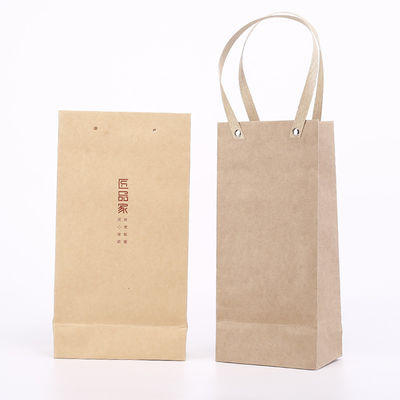 Logo Kustom Sekali Pakai Matt Varnish Printable Paper Bags With Handle