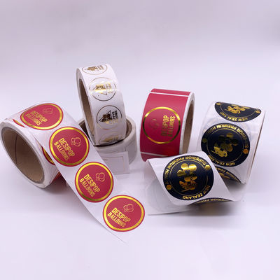 Adhesive Die Cut CMYK Pantone Logo Label Sticker Cetak Kustom