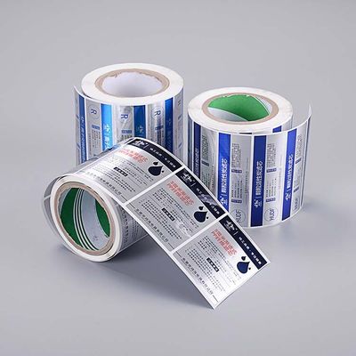 Stiker Label Kustom Polypropylene Warna Titik Persegi Multi Gaya