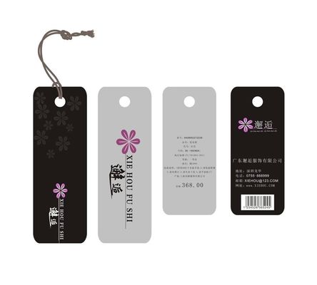 Fashion Dilipat Pakaian Tebal 2mm Personalisasi Hang Tag Debossing