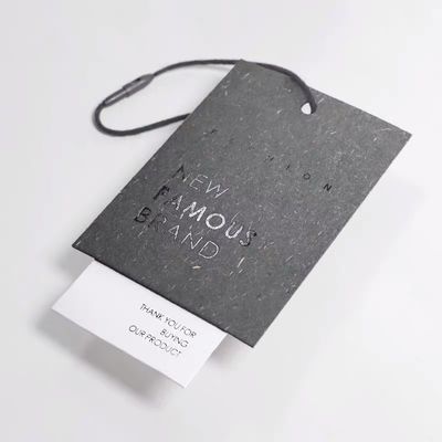 Fashion Dilipat Pakaian Tebal 2mm Personalisasi Hang Tag Debossing