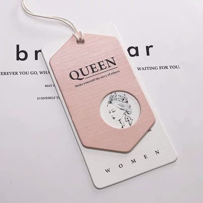 Fashion Dilipat Pakaian Tebal 2mm Personalisasi Hang Tag Debossing