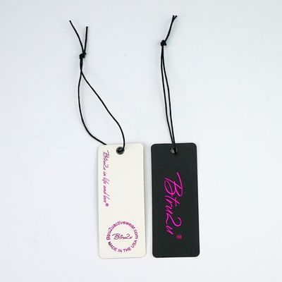 Fashion Dilipat Pakaian Tebal 2mm Personalisasi Hang Tag Debossing