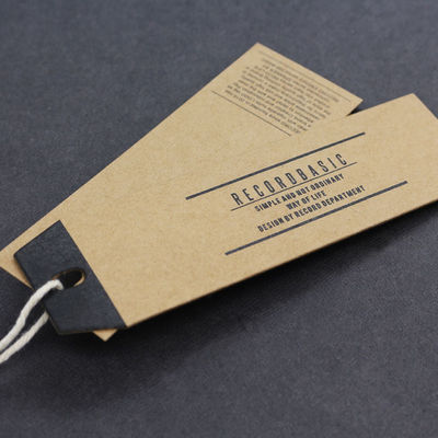 Foil Stamping Spot Mewah UV Personalised Hang Tag Pantone Color