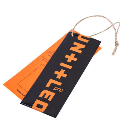 Tas Sepatu Kemeja C1S Coated Paper Embossed Swing Tags Ramah Lingkungan