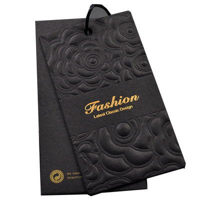 Hot Stamping Varnishing Pantone Personalisasi Hang Tag Untuk Pakaian
