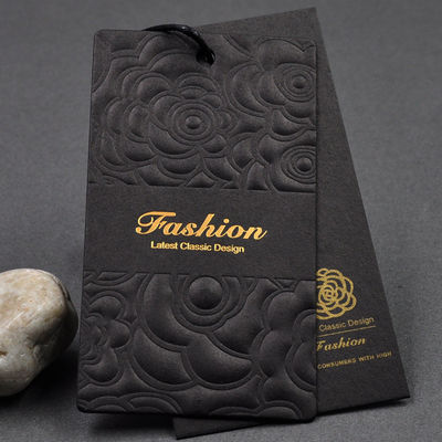 Hot Stamping Varnishing Pantone Personalisasi Hang Tag Untuk Pakaian
