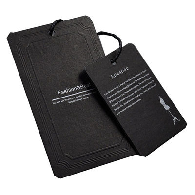 Tas Sepatu 350gsm Coated Paper Custom Hang Tag Black White Print