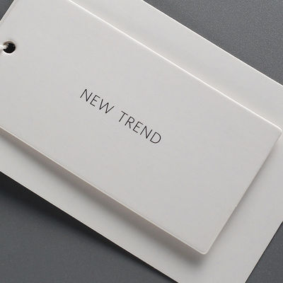 White Duplex Paper Matte Varnishing Garment Swing Tags Logo Pelanggan