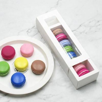 oEM Macaron Custom Food Kotak Kemasanes With Clear Window