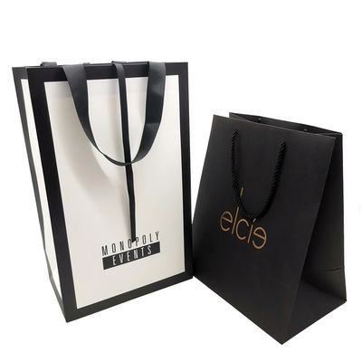 Kemasan Belanja Laminated C1S Kertas Seni Tote Bags Logo Kustom