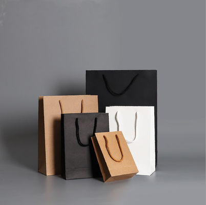 Portable Kraft Paper Offset 4C Printable Paper Bags Untuk Toko Dapat Digunakan Kembali