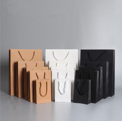 Portable Kraft Paper Offset 4C Printable Paper Bags Untuk Toko Dapat Digunakan Kembali